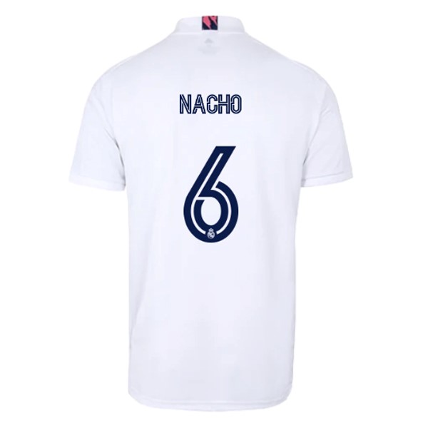 Trikot Real Madrid Heim NO.6 Nacho 2020-21 Weiß Fussballtrikots Günstig